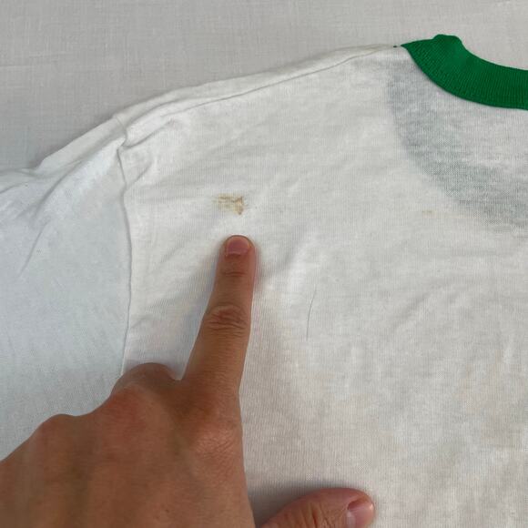 Vintage Michigan State Spartans Ringer T-Shirt size M Hanes USA - Picture 4 of 9